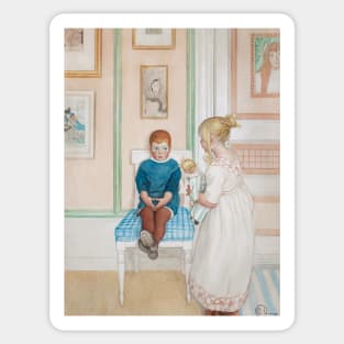 Gunlog: Tell me, is' you afraid of me? by Carl Larsson Sticker